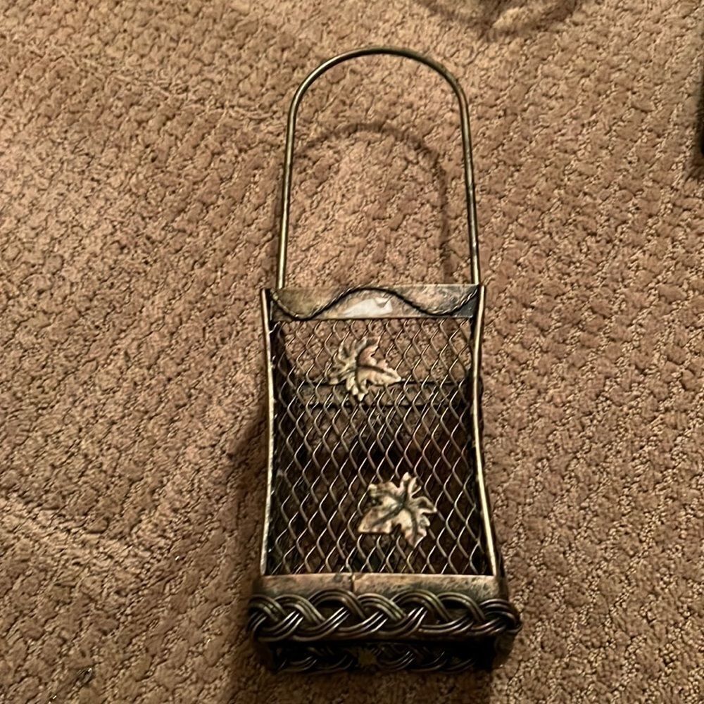Home Accents Metal Wine Basket